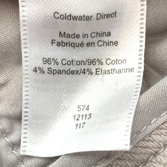 Coldwater Creek Pull On Ankle Pant Stretch Flat Front Stone Size 12 Pockets - Picture 7 of 8